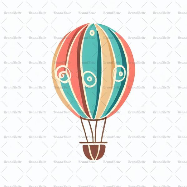 Verspielter Heißluftballon